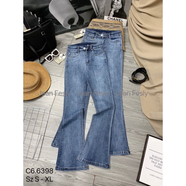 Quần Jeans Nữ Ống Loe Lưng Cao Hàng Cao Cấp ( Ảnh Thật )