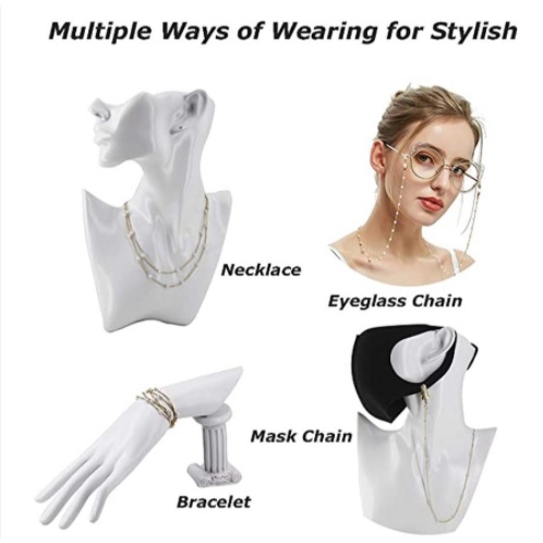 Korean Fashion Pearl Beaded Eyeglass Strap For Women