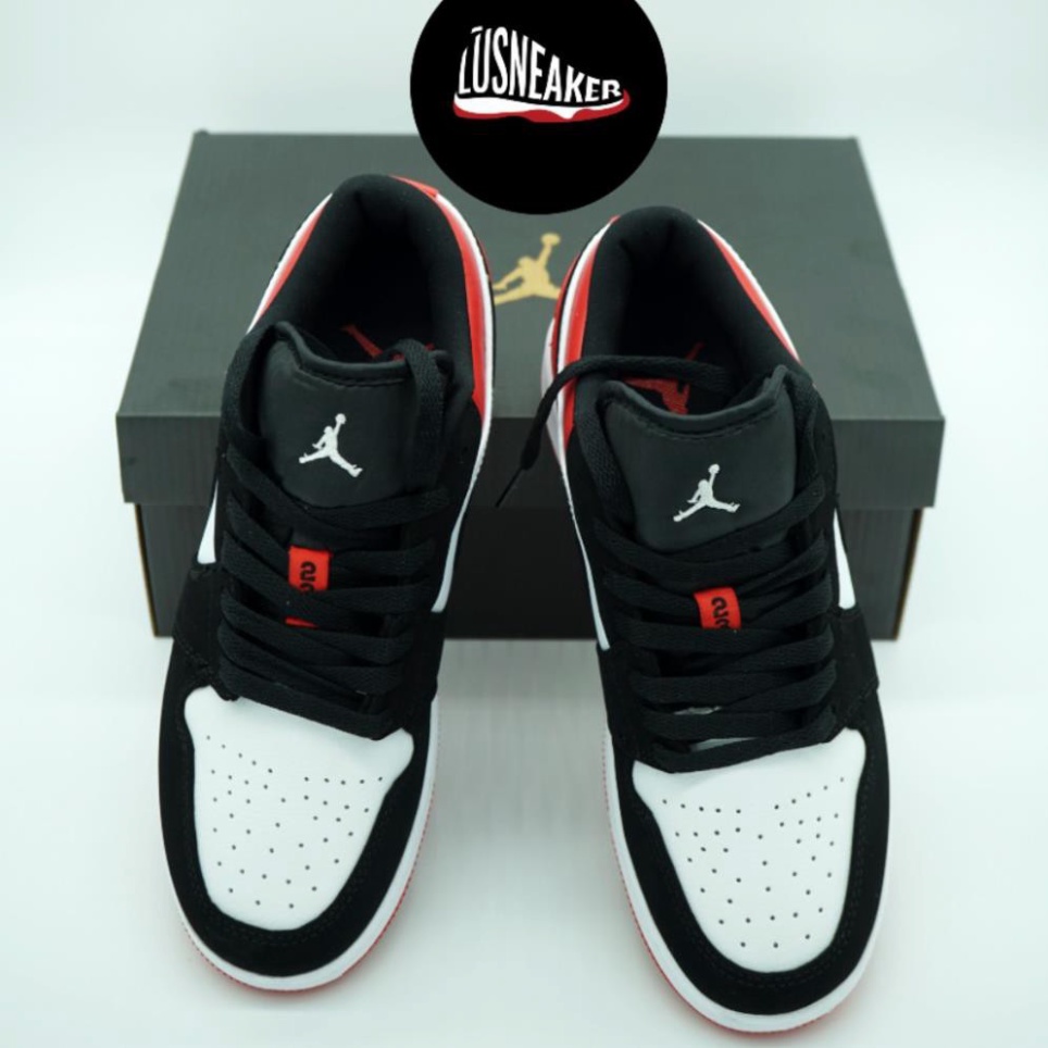 Giày Jdan Đỏ Đen ,Sneaker nam nữ đủ size/ Giầy jodan 1 cổ thấp đỏ đen F12 | BigBuy360 - bigbuy360.vn