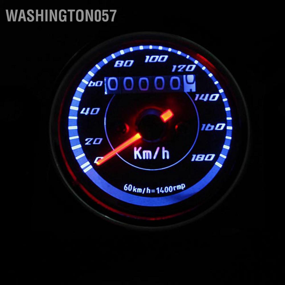 Có thể bán buôn Đồng hồ tốc độ xe máy Đèn nền Thang đo chính xác Máy đồng LED Retro phổ quát Washington057 Hàng giao ngay