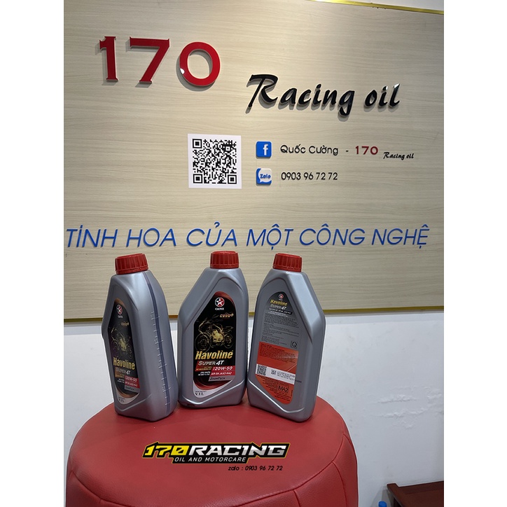 (HCM) Nhớt Xe Máy CALTEX HAVOLINE SUPER 4T 20W50  - ( dùng cho xe số, xe côn tay ) Dung Tích 800 ML - 1000 ML