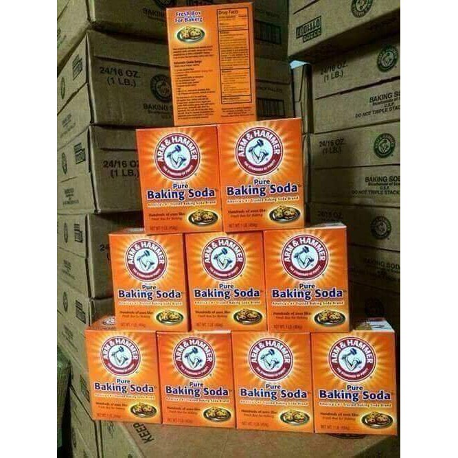 [ 02 hộp ] bột baking soda Arm &amp; Hammer 454gram / bột nở làm bánh / bột tẩy rửa đa năng