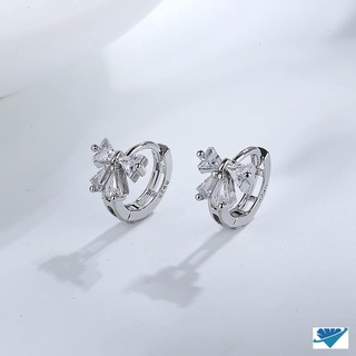 Bông tai bạc khuyên tròn khoá bấm chất liệu bạc s925 MS57a