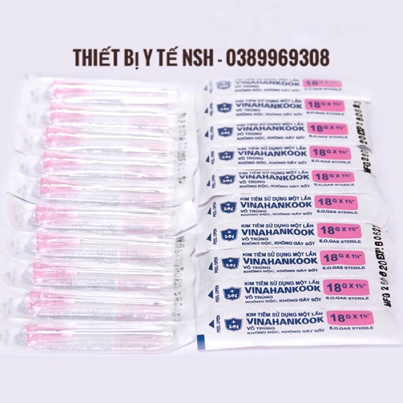 ❤️ Kim tiêm 18G VINAHANCOOK ĐẦU KIM SẠC LẤY THUỐC 18G Vinahankook ĐẦU BƠM KIM TIÊM ÉP VỈ 18G VINAHANCOOK