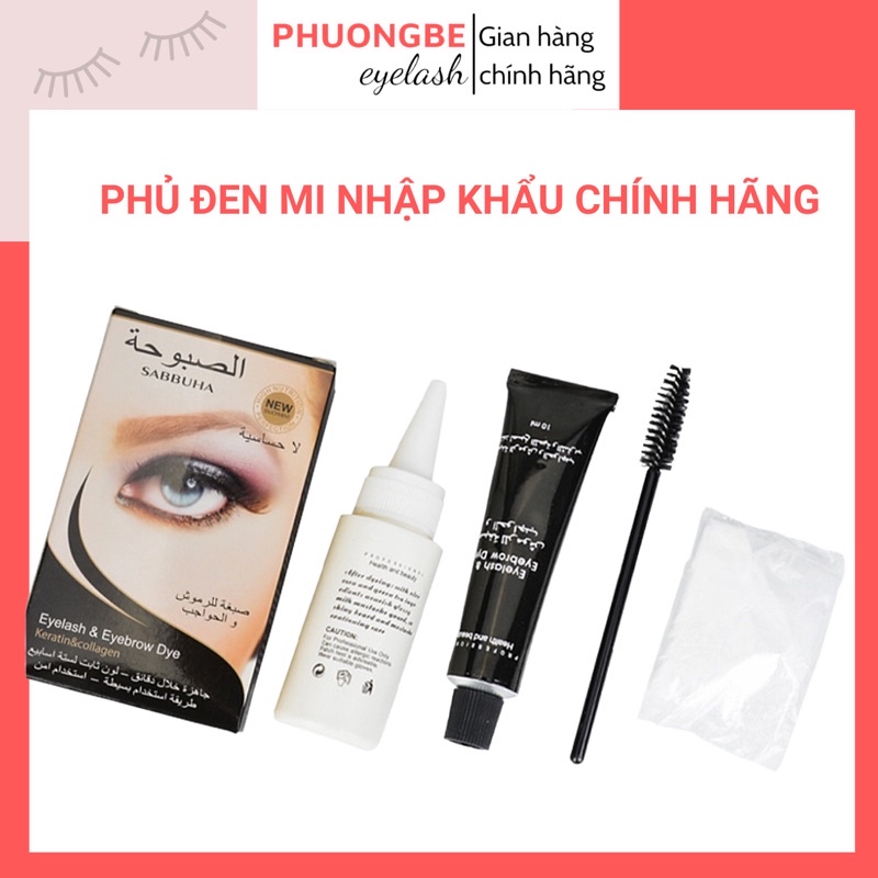 Phủ Đen Mi , Nhuộm Mi SABBUHA nhập khẩu chính hãng