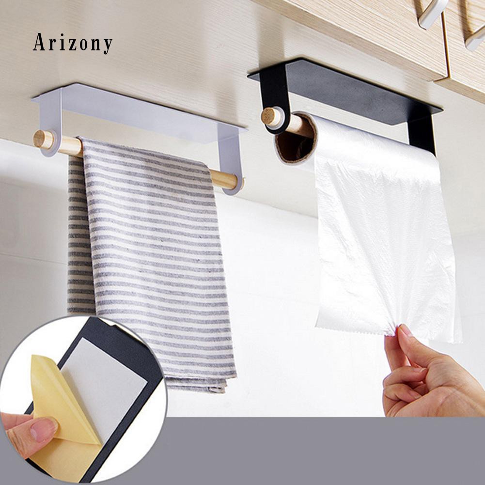 ✮Giá Sắt Treo Khăn Gắn Tường Tự Dính Tiện Dụng Cho Nhà Bếp / Phòng Tắm