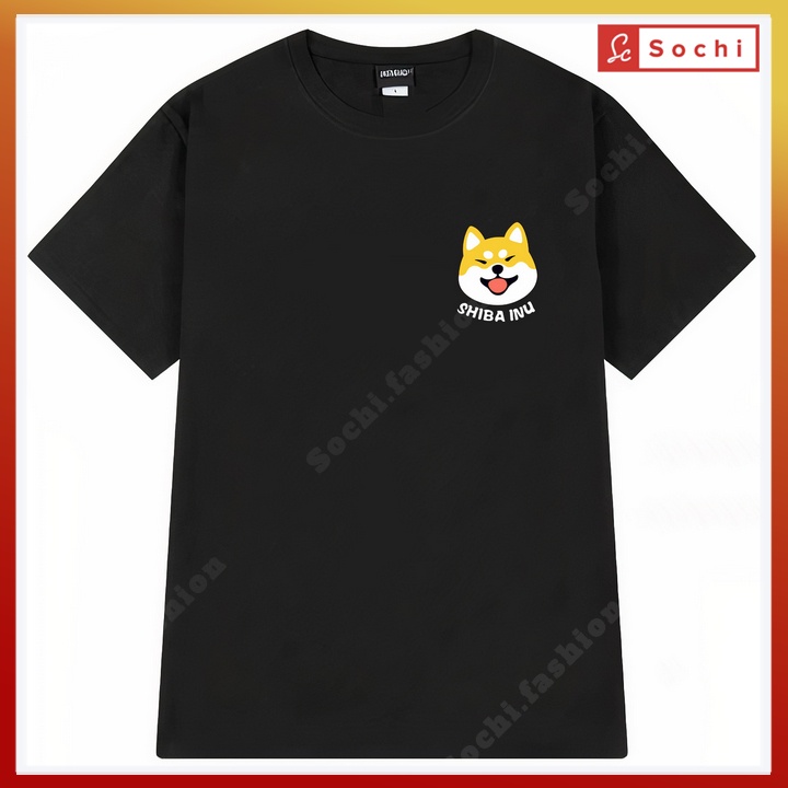 Áo thun nam thời trang, áo cộc nam cao cấp in hình chó doge 3D chất cotton CZ629