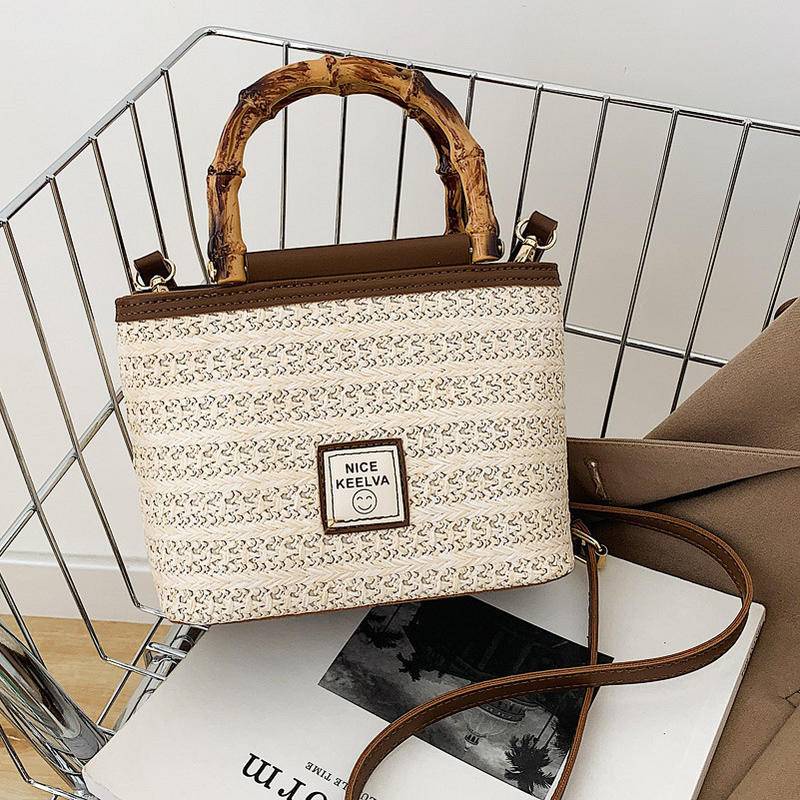 Túi Cói Đeo Chéo Nhỏ Xinh Phong Cách Thời Trang Mùa Hè 1776#