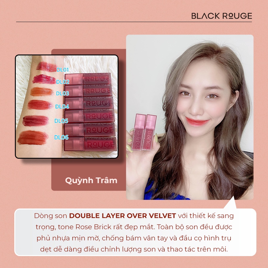 Son Black rouge Double Layer Over Velvet DL01-DL21