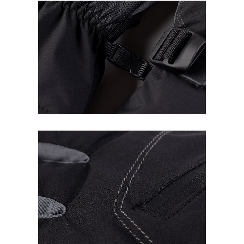 1 Đôi Găng Tay Giữ Ấm Chống Trượt Chống Thấm Nước Có Khóa Kéo Có Thể Điều Chỉnh Dành Cho Nam Nữ