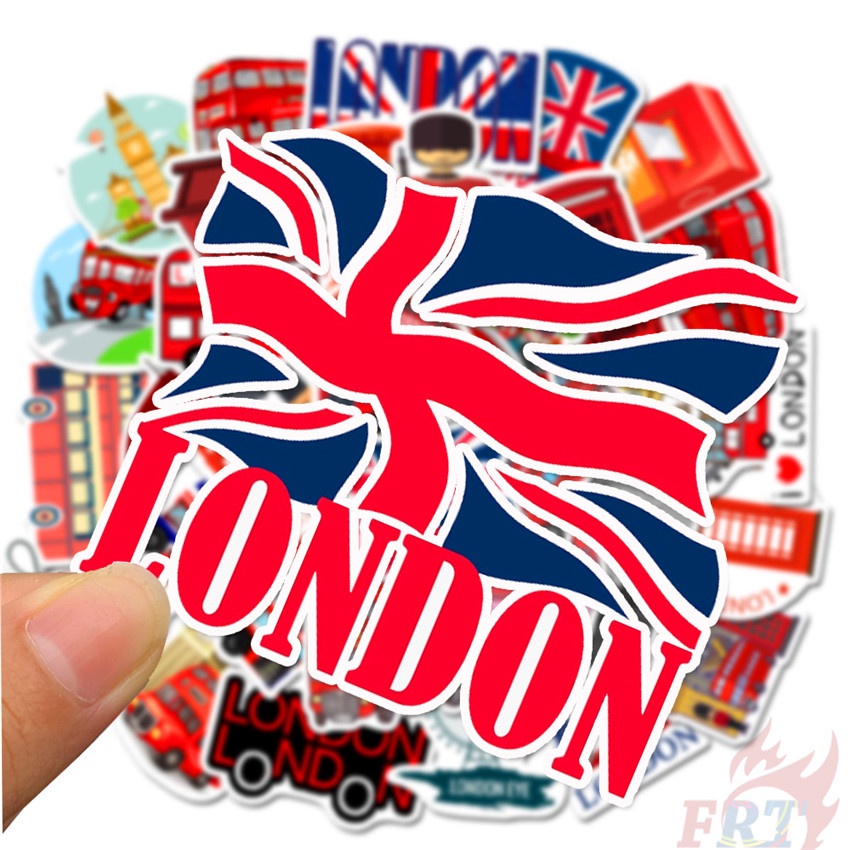 ❉ British Culture &amp; Art Series 01 London Bus Stickers ❉ 50Pcs/Set Fashion Mixed DIY Decals Doodle Stickers