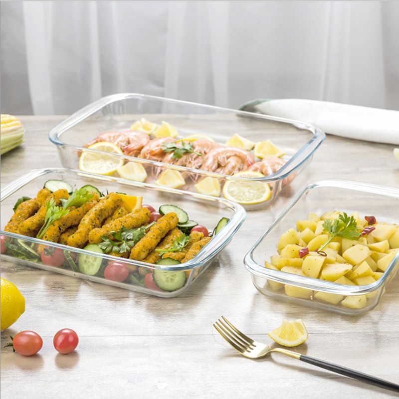 Khay nướng thức ăn SWEEJAR làm từ thủy tinh cường lực nhiều kích cỡ