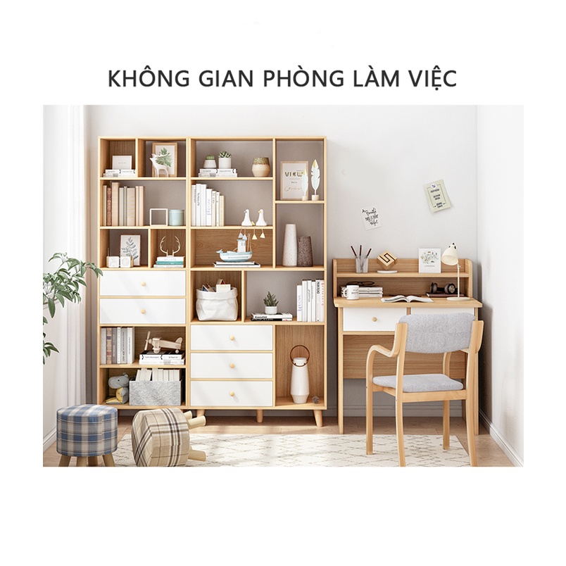 Bàn học cho bé GAPI có kệ sách và ngăn kéo để đồ - GP178