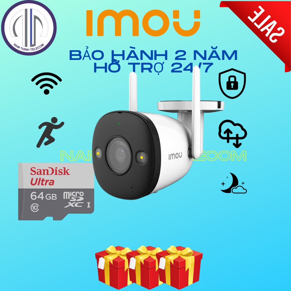 Camera ngoài trời IMOU F22P F22FP F22FEP F42P F42FP F42FEP báo trộm có màu ban đêm, đàm thoại 2 chiều, chính hãng
