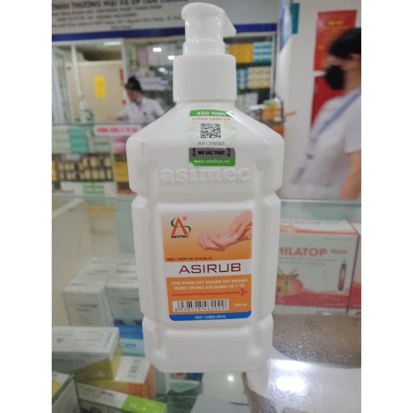 Nước Rửa Tay Khô Sát Khuẩn ASIRUB Nước sát khuẩn Chai 500ml