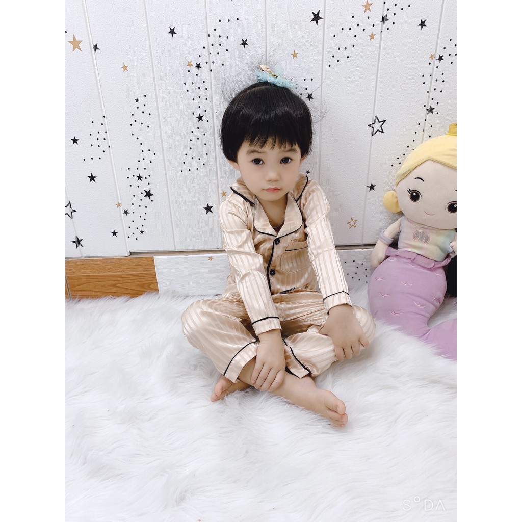 Bộ pijama gấm Thượng Hai đẳng cấp cho bé trai bé gái - BPK