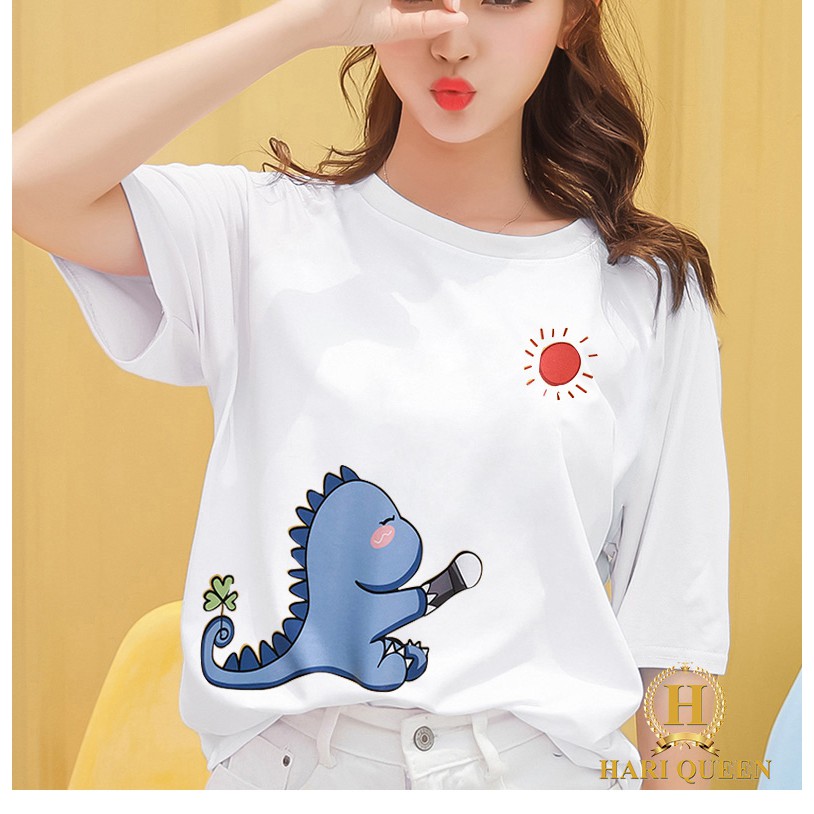 Áo phông khủng long soi đèn mặt trời HARI0320