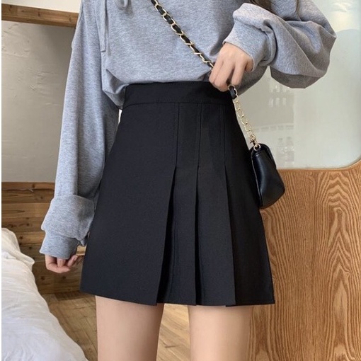 Chân váy xếp ly 2 lớp ulzzang thương hiệu COCOA, chân váy chữ A cạp cao siêu đẹp CV7