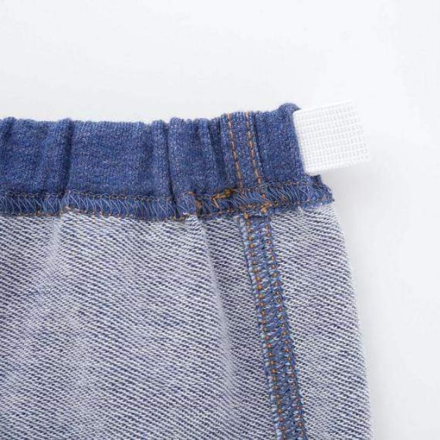 Quần legging giả jeans ôm màu đen Uniqlo chất cotton siêu mềm