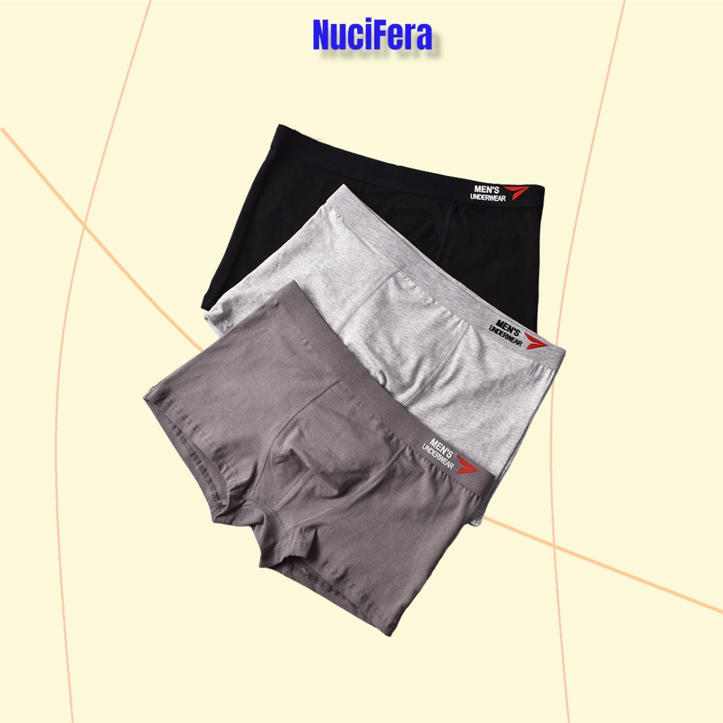 Quần lót nam boxer sịp đùi nam NuciFera X5 chất cotton dày mát co dãn thấm hút mồ hôi