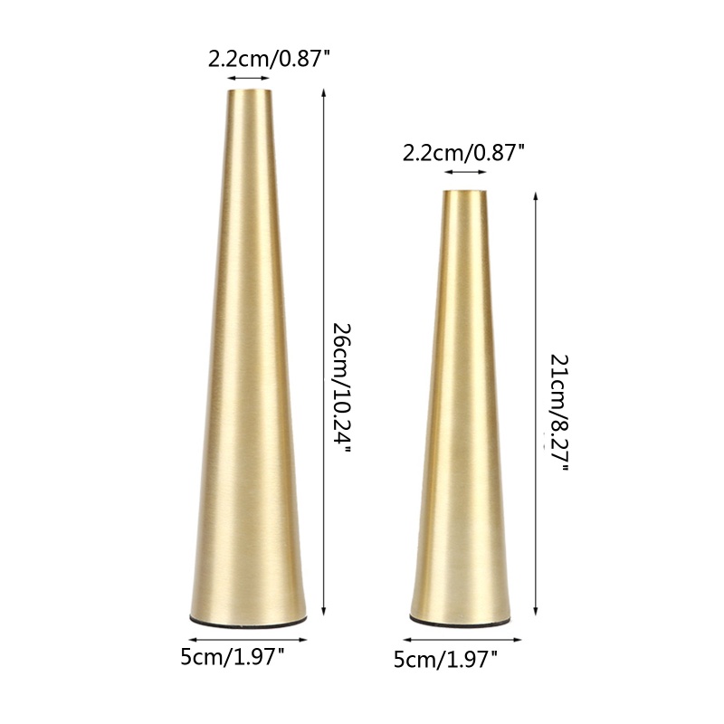 Lọ Hoa Nhỏ Bằng Kim Loại Màu Vàng Đen Phong Cách Bắc Âu Dùng Để Trang Trí Bàn Tiệc Cưới
