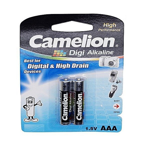 Vỉ 2 Viên Pin Camelion 1,5V LR03 Alkaline Ko chảy nước khi sử dụng