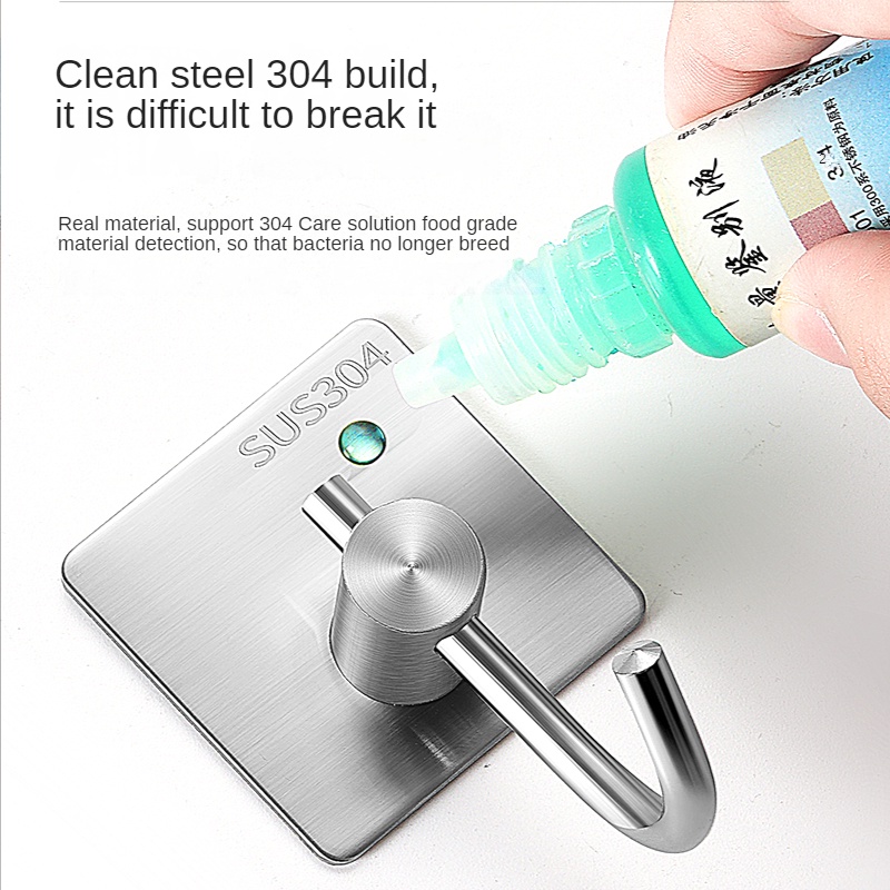 Xinkunlong Chiếc Móc Dán Tường Siêu Dính Inox 304 Cao Cấp Móc Dán Tường Chịu Lực Tốt Treo Tường Chắc Chắn Siêu Dính