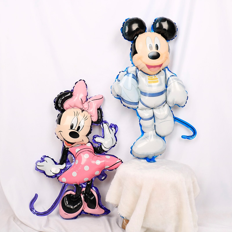 Set Bong Bóng Tráng Nhôm Hình Chuột Mickey 1 Tuổi Đáng Yêu Cho Bé