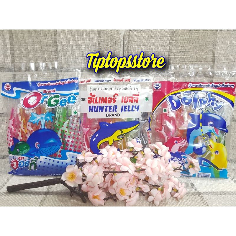 THẠCH RAU CÂU HUNTER JELLY, ORGEE, DOLPHY THÁI LAN 300G DATE 01/08/2022