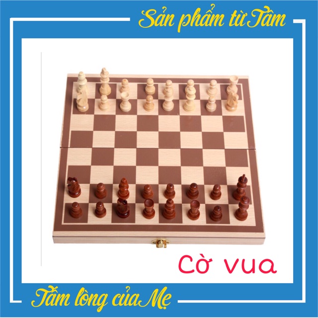 Bộ Cờ Vua Có Bàn Cờ Bằng Gỗ Cao Cấp