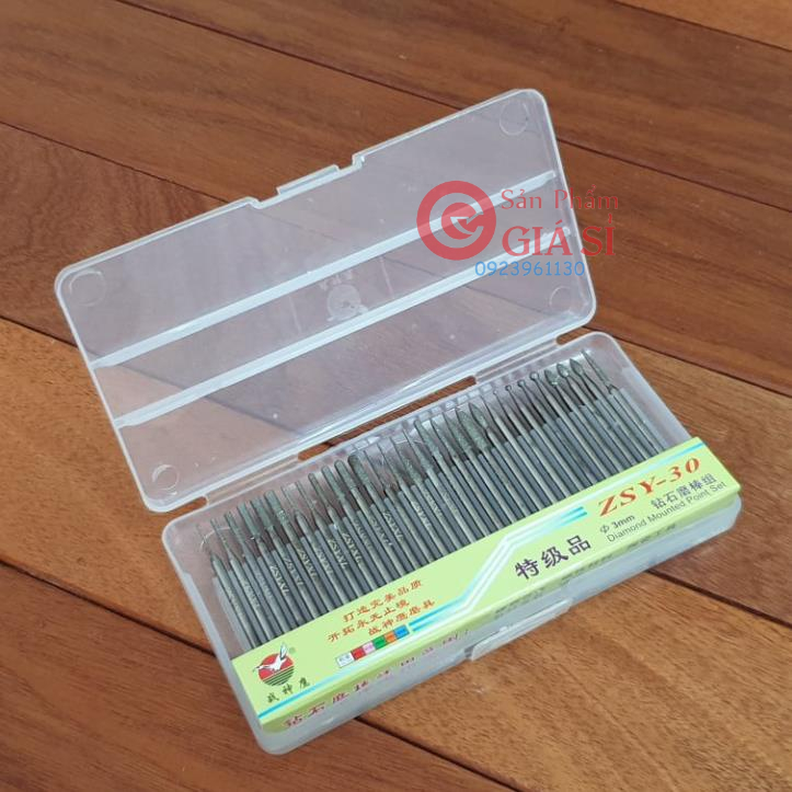 Mũi Mài Kim Cương Bộ 30 Cây Cán 3mm hàng cao cấp ❤️freeship❤️