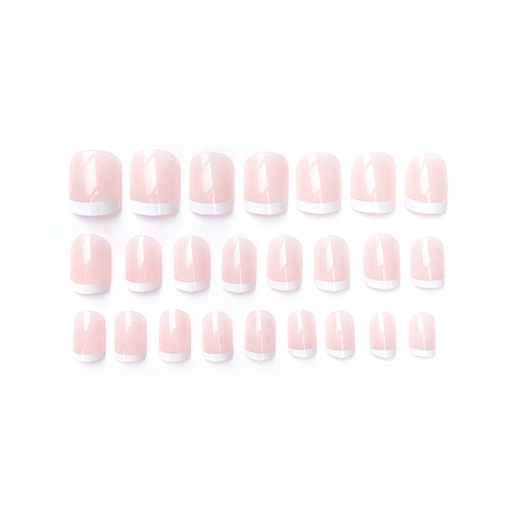 MIHAN1 Hộp 24 Móng Tay Giả Che Phủ Toàn Diện Kiểu Pháp