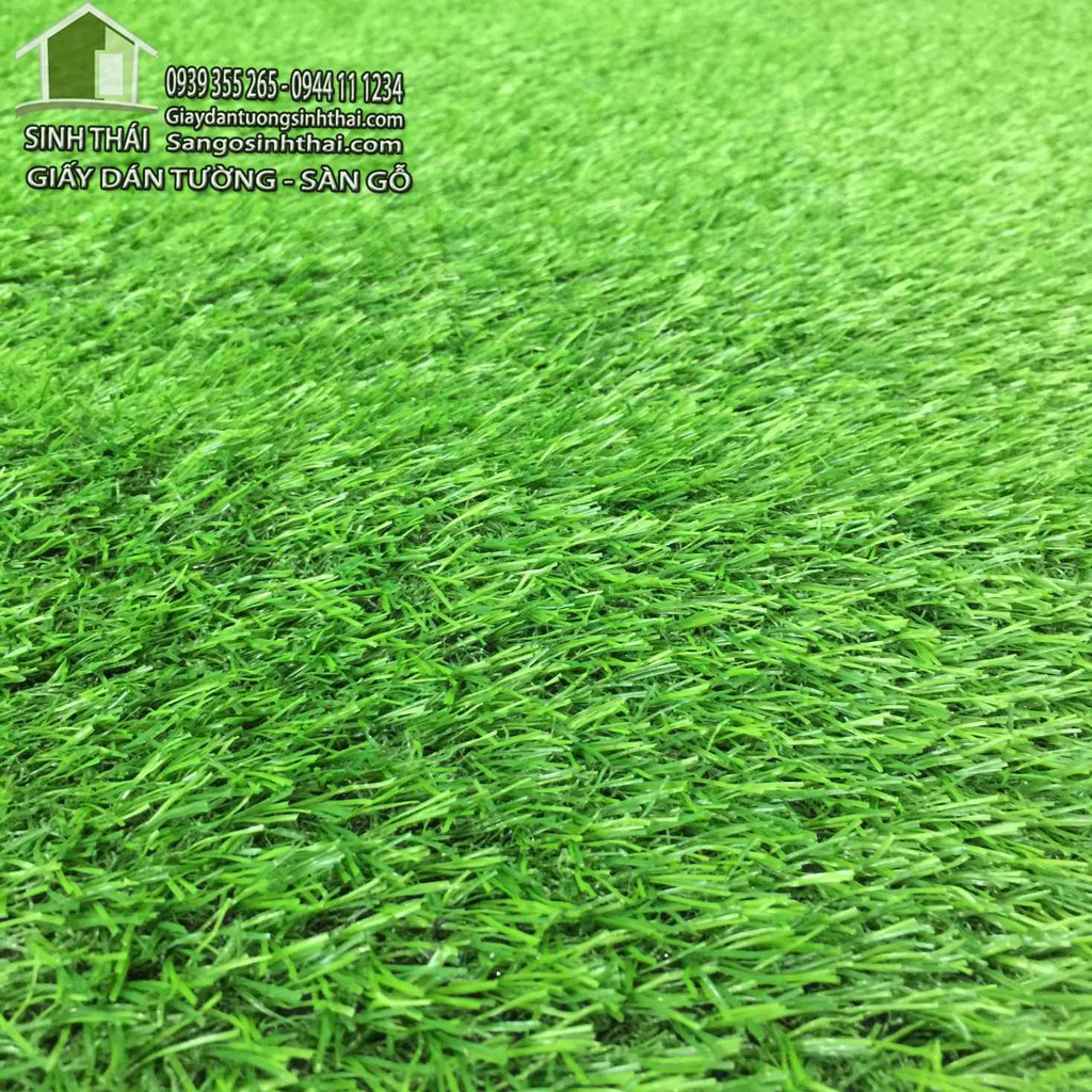 Thảm cỏ nhựa sợi dài 2cm cao cấp, đế dày tốt, cắt theo yêu cầu