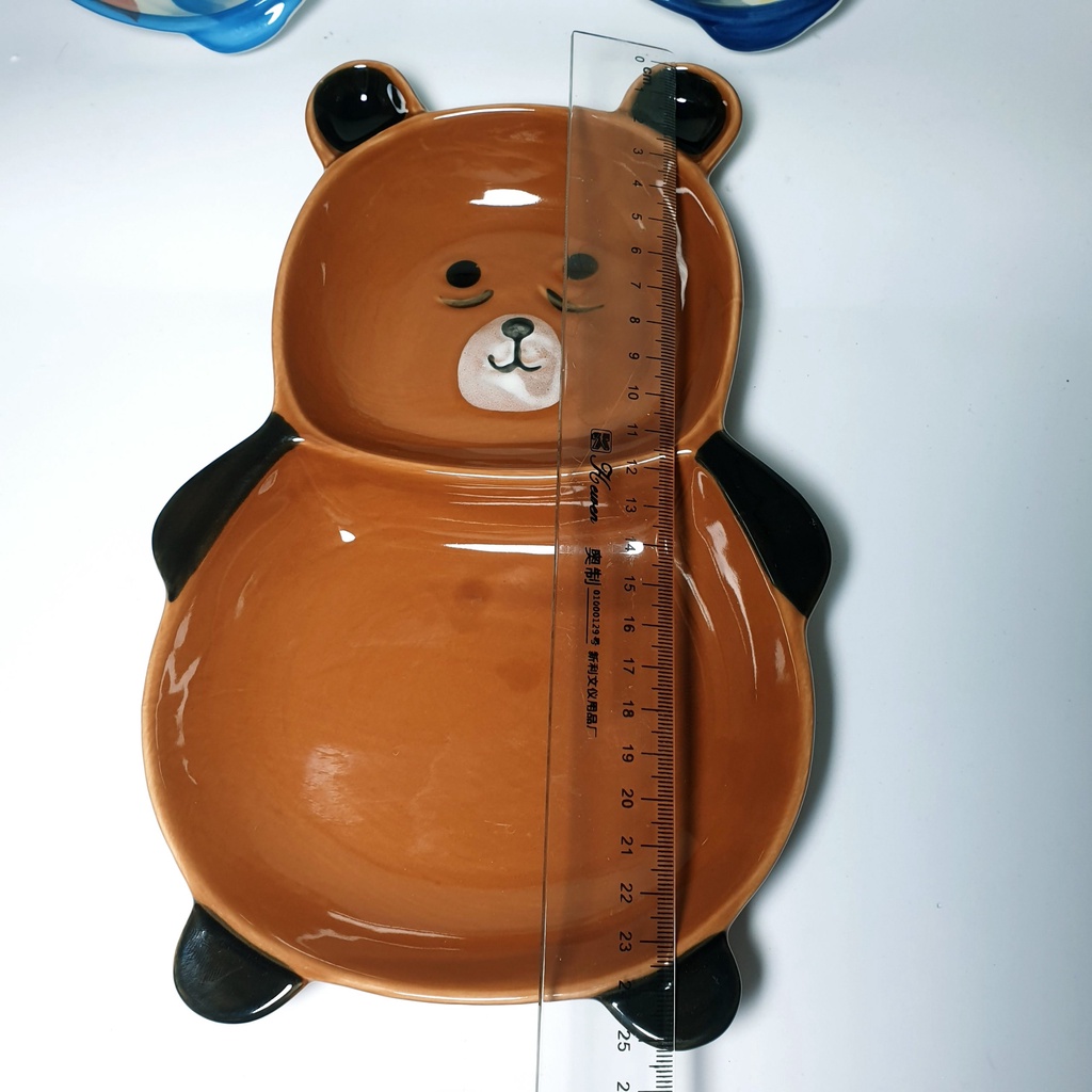 Bát Đĩa Ăn Dặm Gốm Sứ Hình Gấu Panda Ngộ Nghĩnh Giúp Bé Ăn Ngon YOOTA BABY