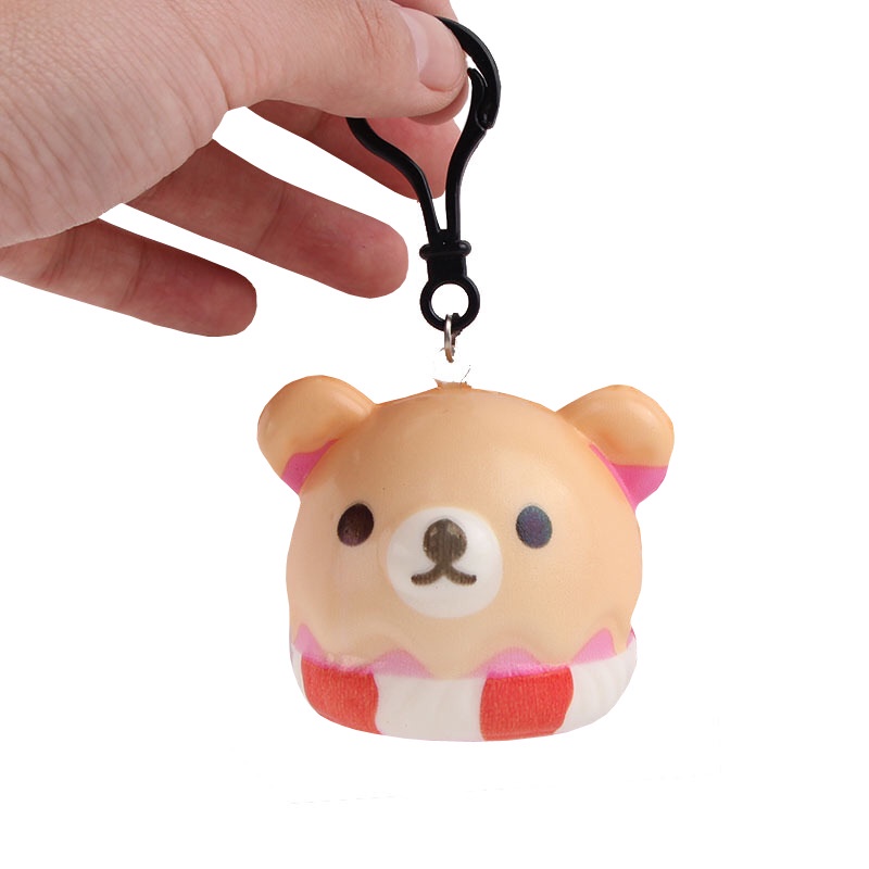 Đồ Chơi Squishy Gấu Rilakkuma Mini 5cm Có Móc Khóa S211