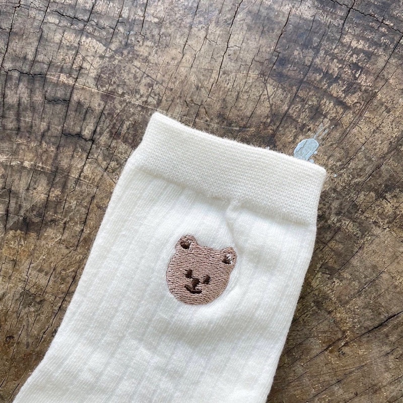 Tất - Vớ hình hoa + gấu thêu