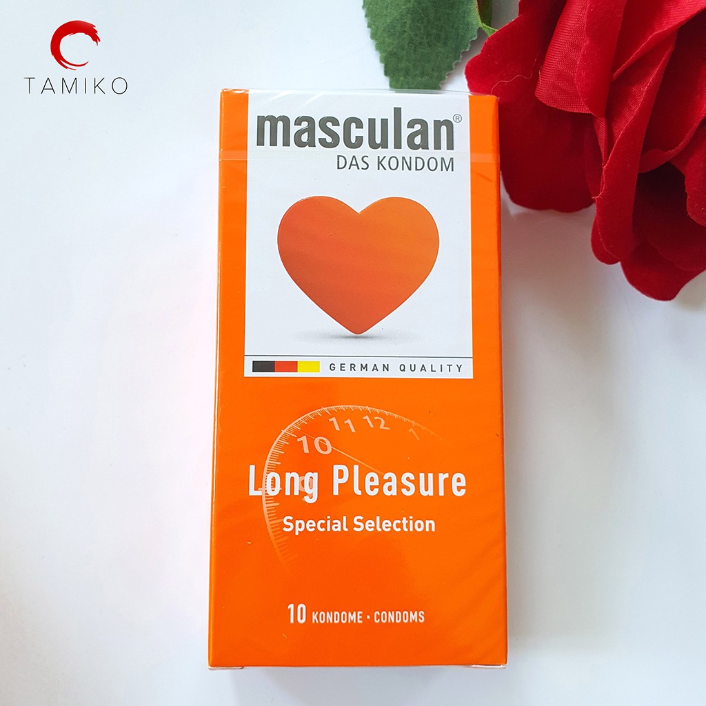 Bao Cao Su MASCULAN LONG PLEASURE Cao Cấp , Kéo Dài Thời Quan Hệ - Hộp 10 Cái- Chính Hãng  Xuất Xứ ĐỨC