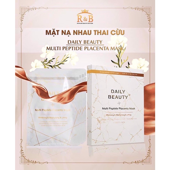 Mặt nạ nhau thai cừu Hàn Quốc Daily Beauty, Chuyên dùng làm sạch mụn, trắng da, mờ nám