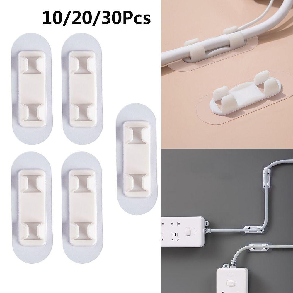 KUNHEV Set 10 / 20 / 30 Kẹp Cố Định Dây Cáp Tự Dính Tiện Dụng