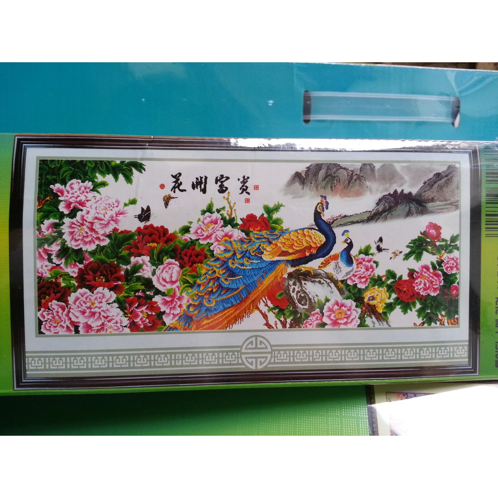 Tranh đính đá đôi công H041