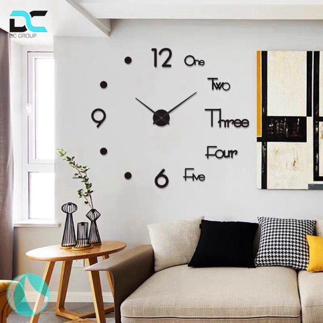 Đồng hồ decor dán tường ( đề can đồng hồ )