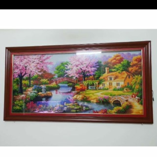 Tranh đính đá thành phẩm chua khung 180x80 cm