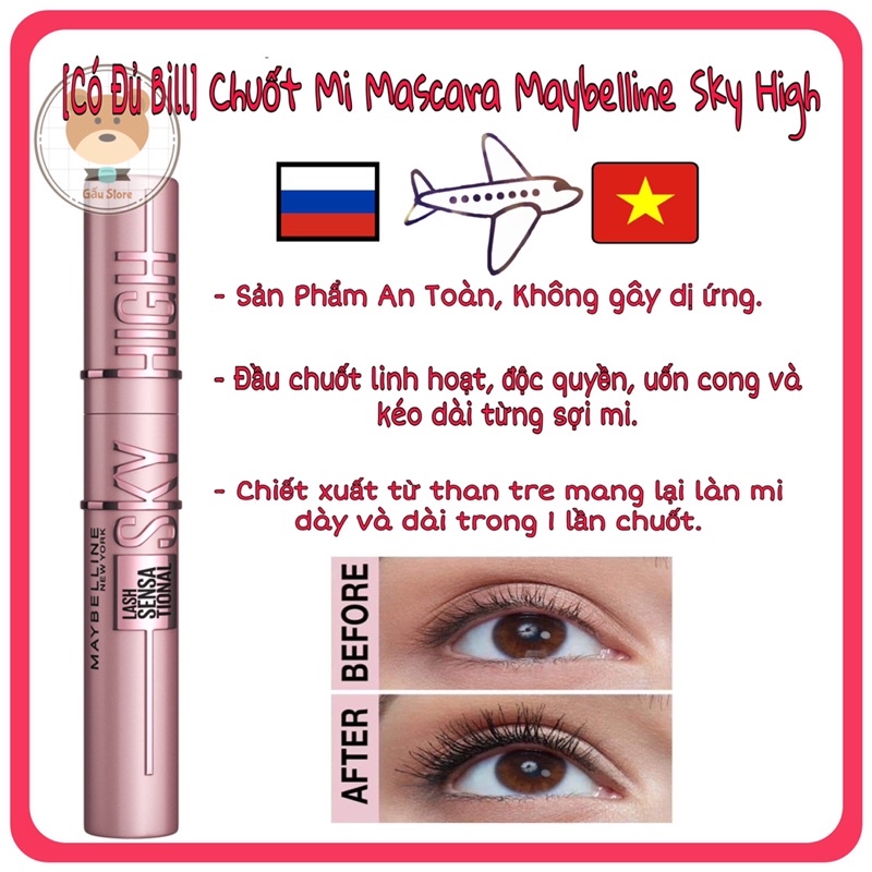 Mascara Maybelline sky High siêu dài, dày mi