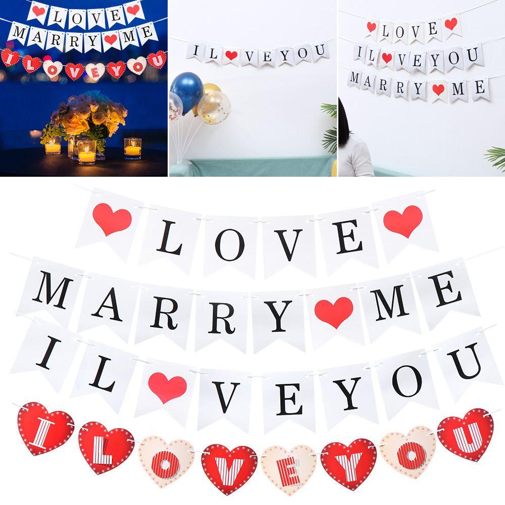 LANSEL Dây Treo Trang Trí I Love You Bằng Giấy Kraft Mới