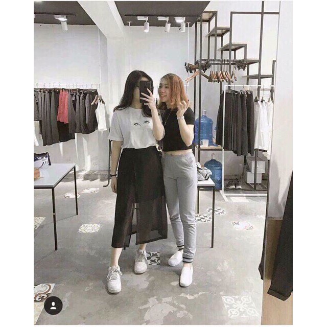 Chân váy voan dài xẻ tà cá tính + video ảnh thật | BigBuy360 - bigbuy360.vn