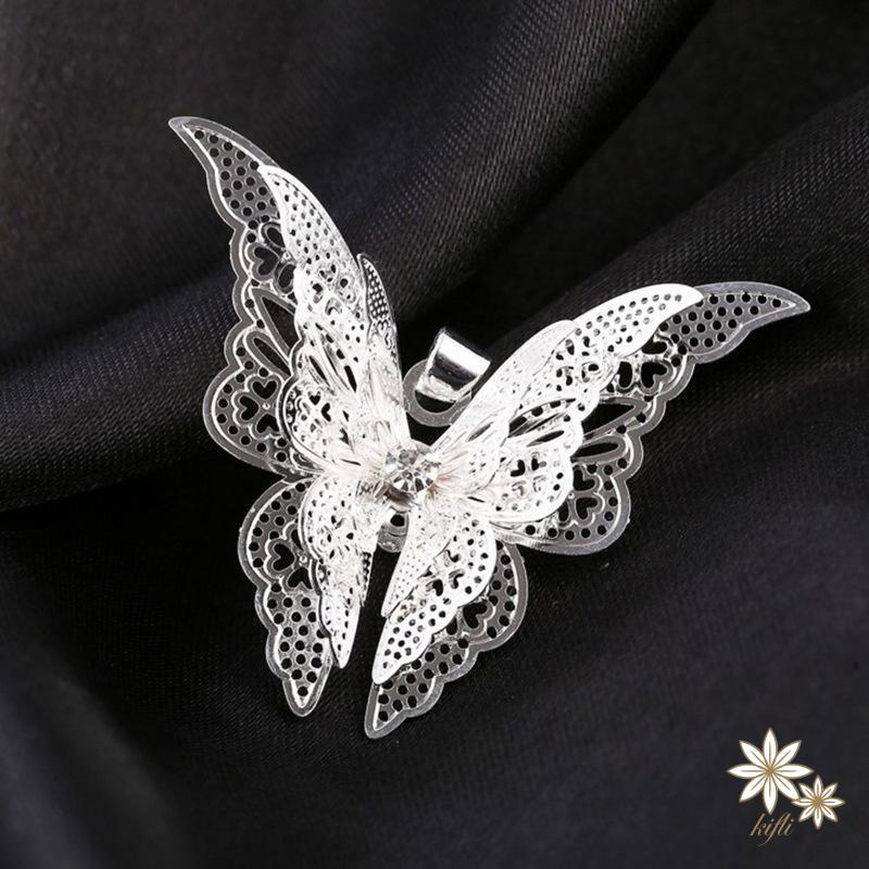 Vòng cổ Mạ Bạc Mặt Hình Bươm Bướm Đính Đá Thời Trang Cho Nữ