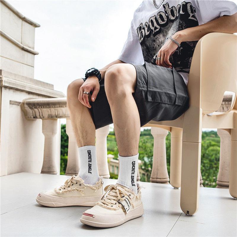 Giày Thể Thao Vải Canvas Mũi To Phong Cách Hàn Quốc Thời Trang Cho Nam