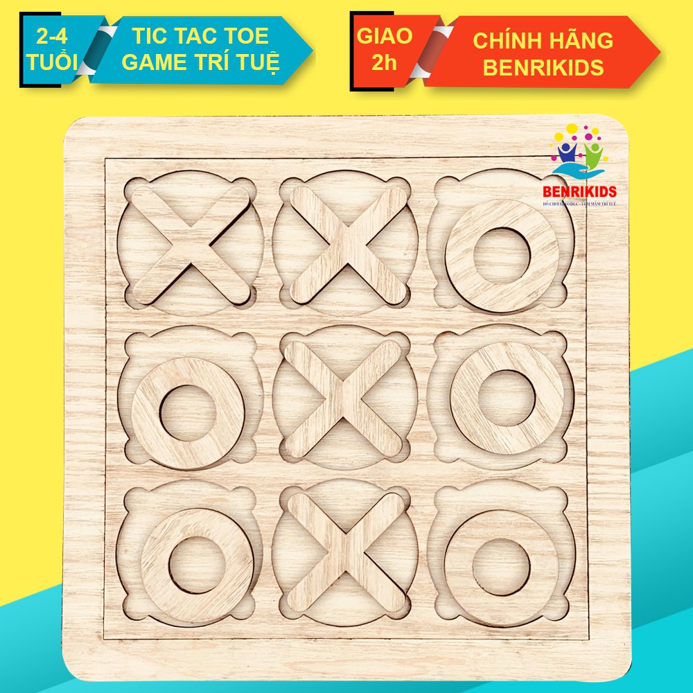 Đồ Chơi Gỗ Thông Minh Board Game Tic Tac Toe,Caro Cho Trẻ Em Từ 2 Đến 4 Tuổi Rèn Luyện Tư Duy Logic