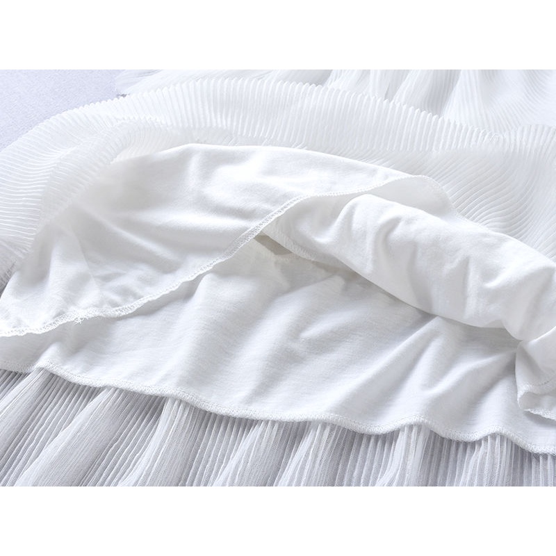 Chân Váy Lưới Dáng Chữ A Xếp Ly Kiểu Công Chúa Ngọt Ngào Thời Trang Cho Bé Gái Trung Niên