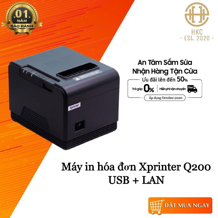 Máy in hóa đơn Xprinter Q200 USB + LAN